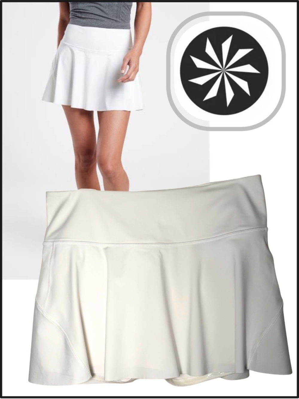 Large NWT Athleta Ace White 13.5 Tennis Skort